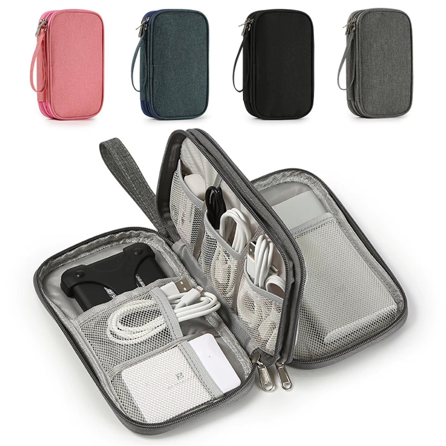 Travel Cable Bag Portable Digital Storage Pouch Charger Data Cable USB Bag Organizer Waterproof Electronic Accessory Storage Bag