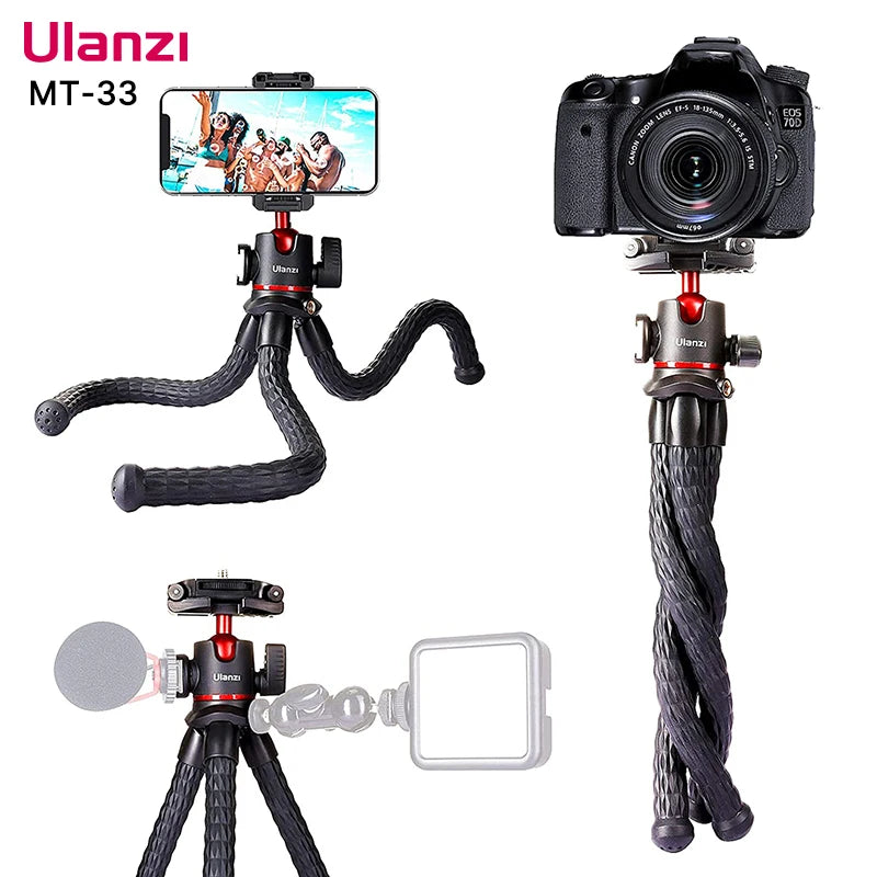 Trépied Octopus Smartphone, Appareil photo et Go pro flexible Flexible