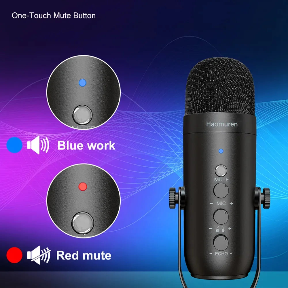 Kit Micro Pro Studio Streaming USB avec bras de flèche pour enregistrement Youtube et Podcast