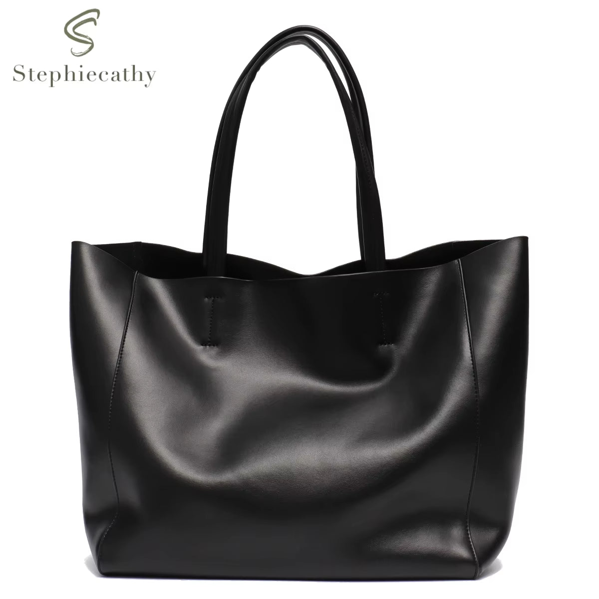 Classic Real Leather Women Tote Large Capacity with Zip Liner Purse Daily Big Shoulder Handbags A4 Laptop Shopping Commute Bags